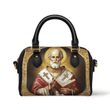 Catholight  Saint Nicholas The Patron of Generosity Leather Mini Satchel