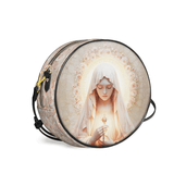 Catholight Eucharistic Grace Leather Circle Crossbody Bag