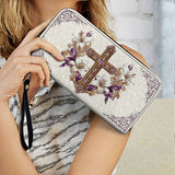 Faith & Florals Leather Wallet Purse