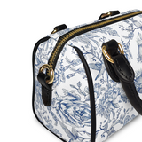 Catholight Sacred Elegance: Blue and White Devotion Leather Mini Satchel