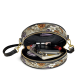 Catholight Faithful Blossom Leather Circle Crossbody Bag