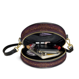 Catholight The Chalice of Abundance Leather Circle Crossbody Bag