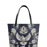 Catholight The Holy Spirit and Lily Devotional Leather Tote Bag