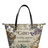 Catholight Faithful Blossom Leather Tote Bags