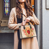 Sacred Heart of Grace Leather Bag