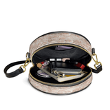 Catholight Rose Halo Devotion Leather Circle Crossbody Bag