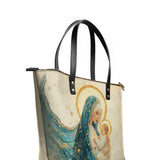 Catholight Divine Mother’s Embrace Leather Tote Bags