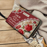 Blooming With Faith Leather Wallet Purse