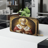 Saint Nicholas: The Patron of Generosity - Leather Wallet Purse