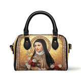 Catholight  The Little Flower of Grace Leather Mini Satchel