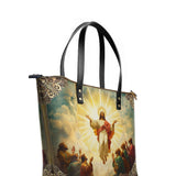 Catholight The Glorious Ascension Leather Tote Bags