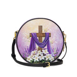 Catholight Faithful Bloom Leather Circle Crossbody Bag