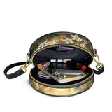 Catholight  Resurrection Bloom Leather Circle Crossbody Bag