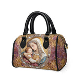 Catholight  Divine Madonna And Child Leather Mini Satchel