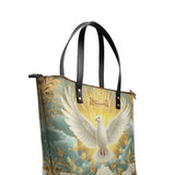 Catholight Grace of the Holy Spirit Leather Tote Bags