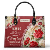 Blooming With Faith Leather Bag