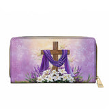 Faithful Bloom Leather Wallet Purse