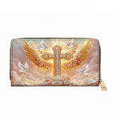 Dove of Peace Leather Wallet Purse