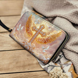 Dove of Peace Leather Wallet Purse