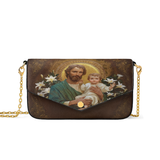 Catholight Guardian of Faith and Purity Envelope Chain Crossbody Bag