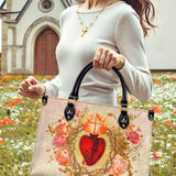 Sacred Heart of Grace Leather Bag