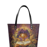 Catholight The Chalice of Abundance Leather Tote Bag