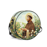 Catholight Harmony of Saint Francis Leather Circle Crossbody Bag