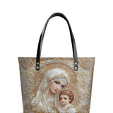 Catholight Heavenly Grace In Radiant Splendor Leather Tote Bag