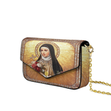 Catholight The Little Flower of Grace Envelope Chain Crossbody Bag