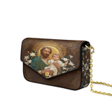 Catholight Guardian of Faith and Purity Envelope Chain Crossbody Bag