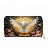 Dove of Eternal Light Leather Wallet Purse