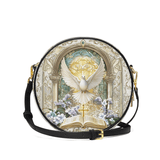 Catholight Sanctuary of the Holy Spirit Leather Circle Crossbody Bag