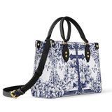 The Cross Amidst Blooming Faith Leather Bag