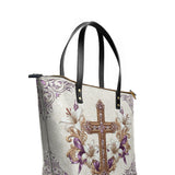 Catholight Faith & Florals Leather Tote Bags