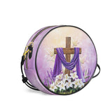 Catholight Faithful Bloom Leather Circle Crossbody Bag