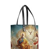 Catholight Trinity Divine The Holy Grace Leather Tote Bag