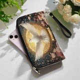 Dove of Eternal Light Leather Wallet Purse