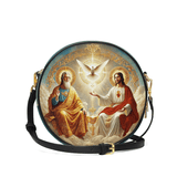 Catholight Trinity Divine The Holy Grace Leather Circle Crossbody Bag