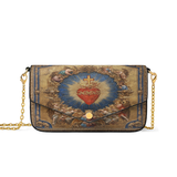 Catholight Sacred Heart of Divine Love Envelope Chain Crossbody Bag