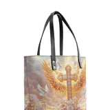 Catholight Dove of Peace Leather Tote Bags