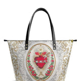 Catholight Immaculate Heart of Mary Elegance Leather Tote Bag