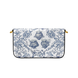 Catholight Sacred Elegance: Blue and White Devotion Envelope Chain Crossbody Bag