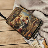 Christ and Mary Magdalene Leather Wallet Purse