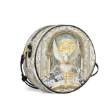 Catholight Sanctuary of the Holy Spirit Leather Circle Crossbody Bag