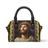 Catholight  Crown of Thorns and Sunflower Grace Leather Mini Satchel