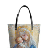 Catholight Divine Grace and Serenity Leather Tote Bag