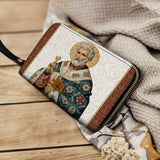 Saint Peter Reverence Leather Wallet Purse