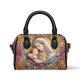 Catholight  Divine Madonna And Child Leather Mini Satchel