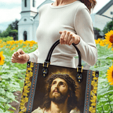 Crown of Thorns and Sunflower Grace Leather Bag