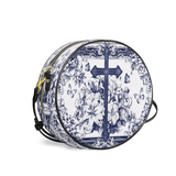 Catholight The Cross Amidst Blooming Faith Leather Circle Crossbody Bag